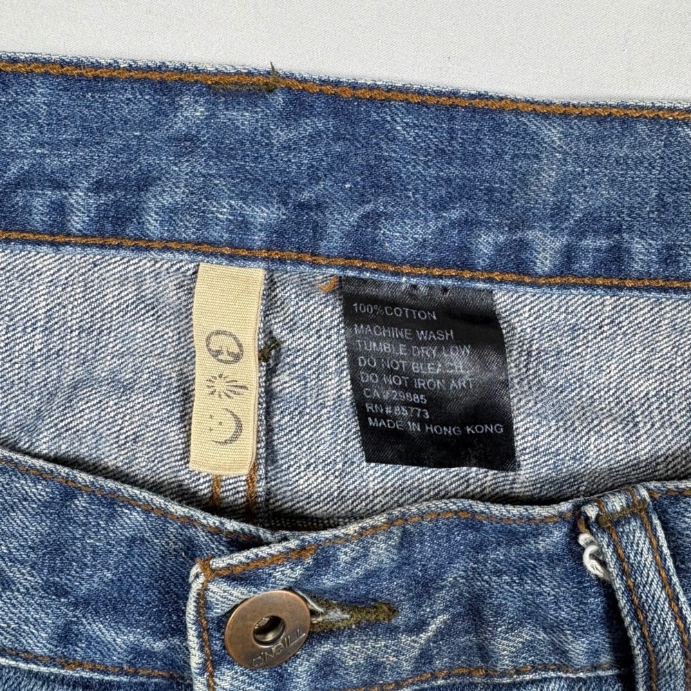 O'Neill Jeans Mens 36x31 Y2K Bootcut Blue Surf Skate Denim Distressed Vintage - Picture 9 of 10